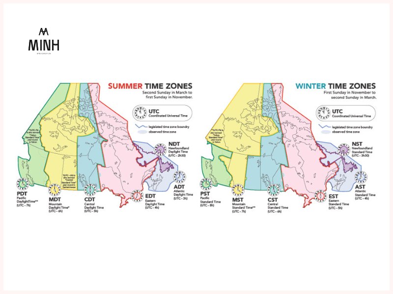 Múi giờ Canada là bao nhiêu? Canada cách Việt Nam bao nhiêu tiếng?