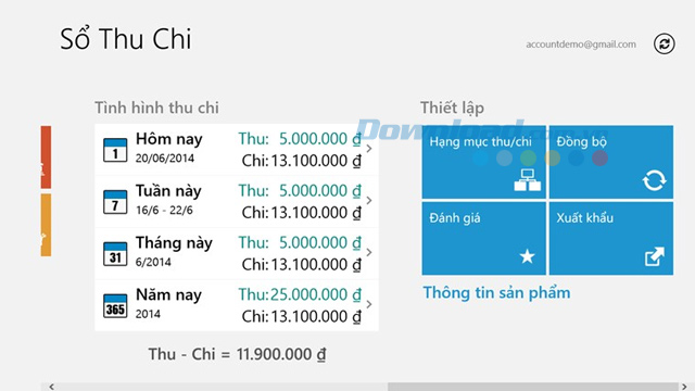 Sổ thu chi MISA 4.9 Quản lý chi tiêu cá nhân