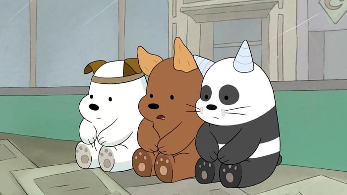 Bức tranh nền We Bare Bears đẹp lung linh