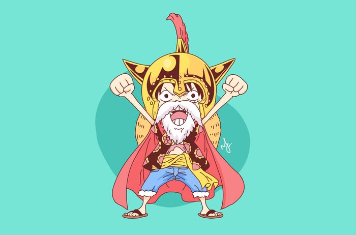 Luffy chibi ngầu - Bức tranh đẹp lung linh