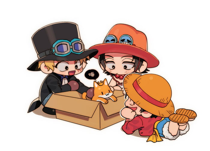 Luffy chibi ngầu - Bức tranh đẹp lung linh