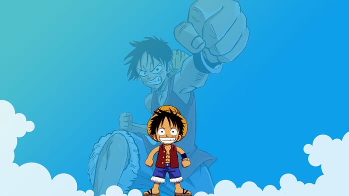 Luffy chibi ngầu - Bức tranh đẹp lung linh