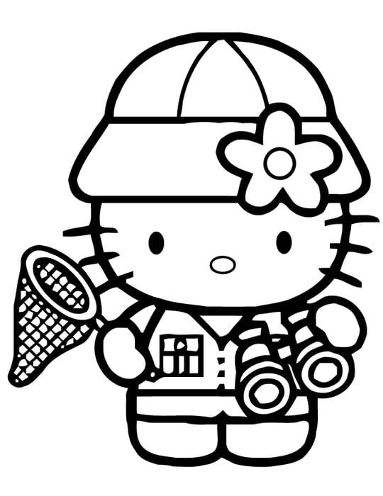 Bộ sưu tập tranh tô màu Hello Kitty đáng yêu