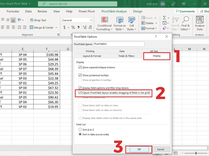 Pivot Excel là gì? Cách sử dụng Pivot Table trong Excel