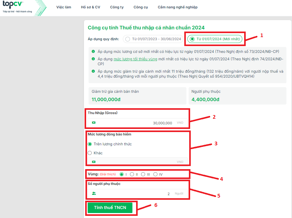 Hướng dẫn cách tính thuế TNCN trực tuyến