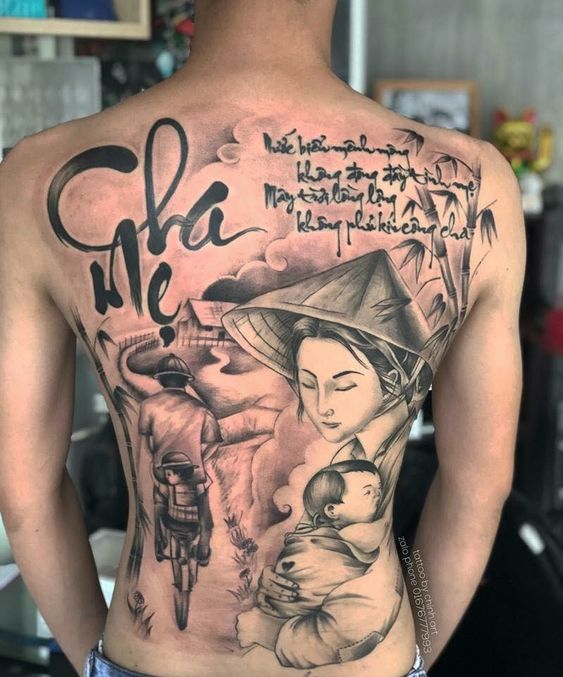 Tổng hợp 888+ hình xăm chữ cha mẹ ý nghĩa, ấn tượng - Genztattoo