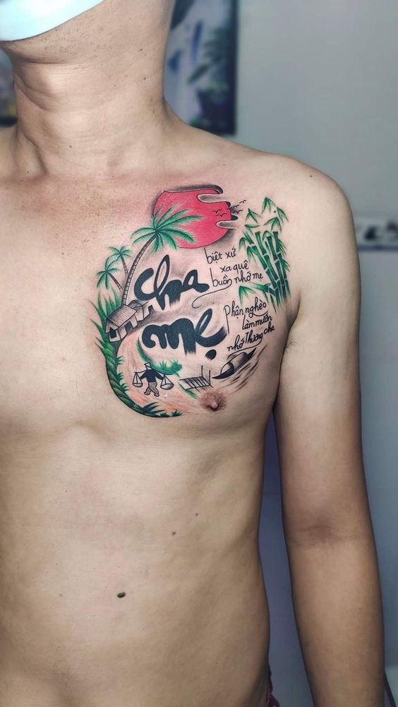 Tổng hợp 888+ hình xăm chữ cha mẹ ý nghĩa, ấn tượng - Genztattoo