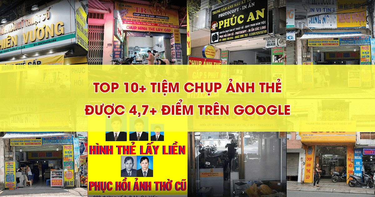 TOP 10+ Tiệm chụp hình thẻ gần đây đẹp nhất TPHCM trên 4,7+ điểm Google