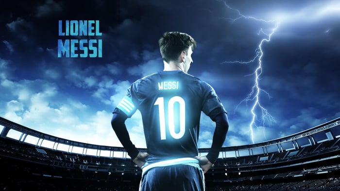 Hình nền đẹp của Messi, hiệu ứng 3D tuyệt vời