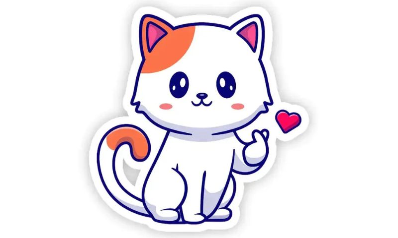 20 Mẫu sticker mèo cute dễ thương được yêu thích 2024