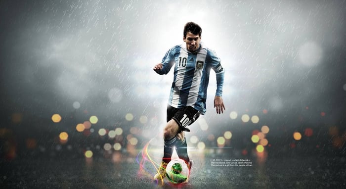 Hình nền đẹp của Messi, hiệu ứng 3D tuyệt vời